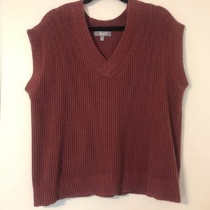 Burgundy Knit Sweater Vest